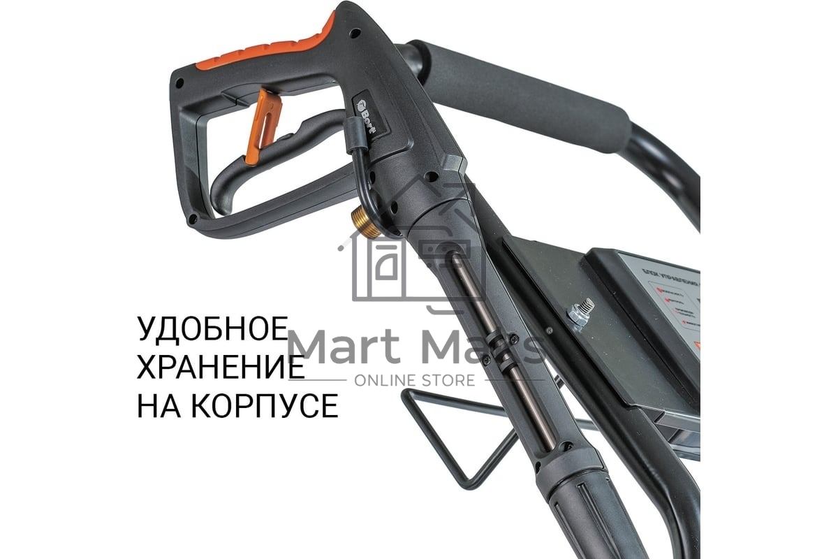 Мойка высокого давления Bort KEX-3200 2800 Вт, максимальное давление 90 бар, рабочее давление 70 бар, 20 л/мин, 47 кг, набор аксессуаров 10 шт