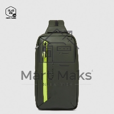 Рюкзак слинг Piquadro Corner 2.0 CA6466C2OW/VE зеленый полиэстер