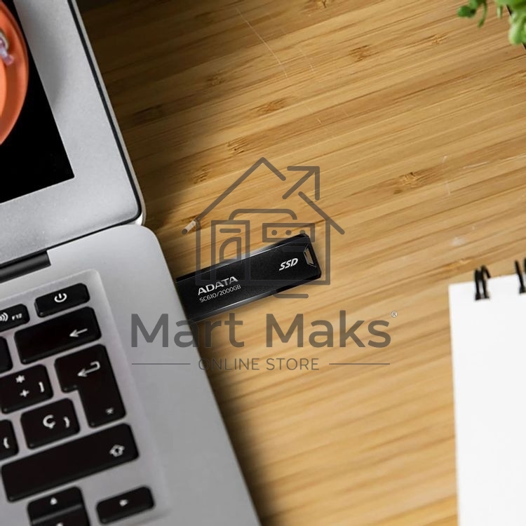 Внешний SSD ADATA SC610, 1TB, USB 3.2 Gen 2 Type-A, R/W 550/500, черный