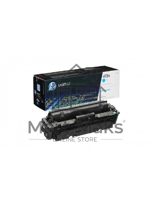 Картридж лазерный Cartridge HP 415X для LJ Pro M454/MFP M479/M480f, голубой (6 000 стр.) (желтая упаковка)