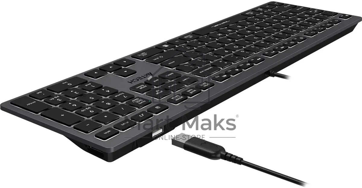Клавиатура A4Tech Fstyler FX60H проводная, USB, серый/белый