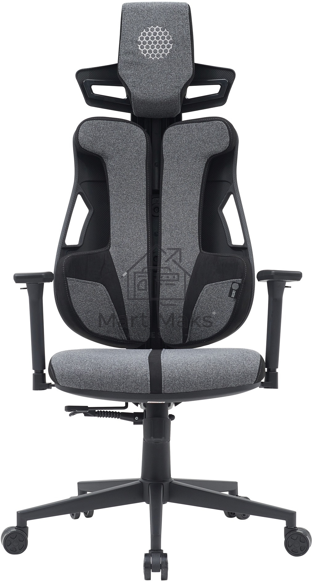 Кресло компьютерное Cactus CS-CHR-DUO-GYBK серый/черный