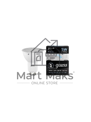 Лампа светодиодная Gauss Led MR16 GU10-dim 5Вт 4100К диммируемая 101506205-D