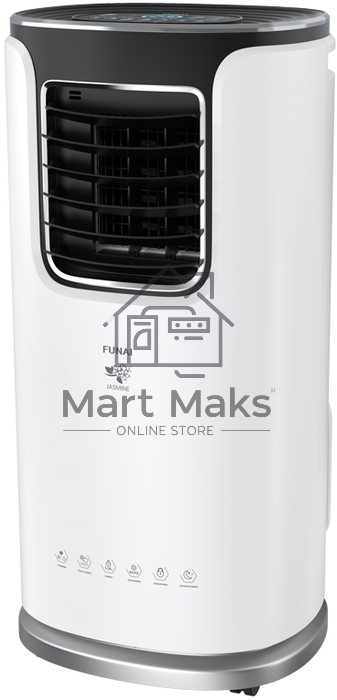 Кондиционер мобильный FUNAI JASMINE MAC-JS30CON03 9500 BTU, 20 м², 55 дБ, охлаждение, осушение, белый