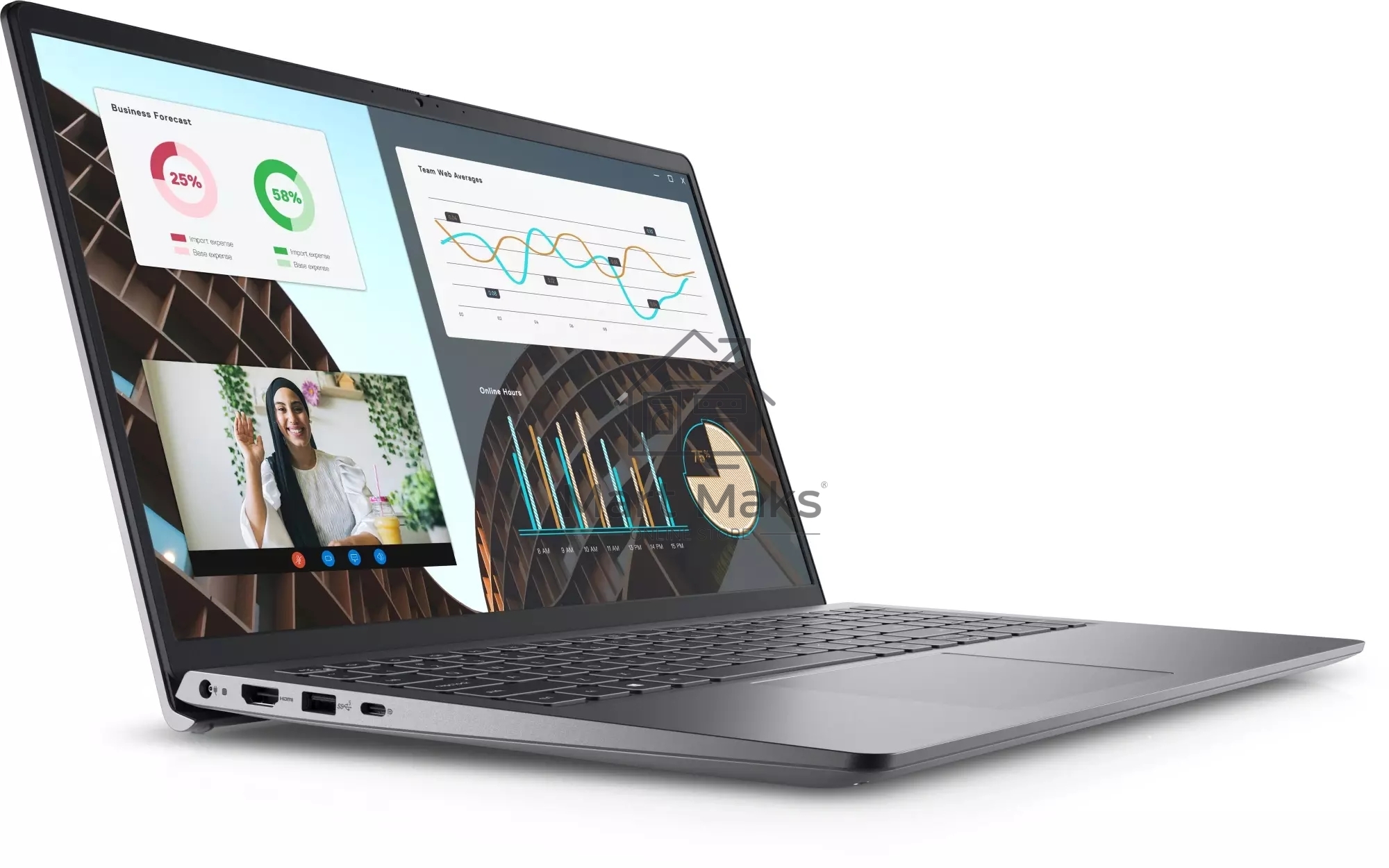 Ноутбук Dell Vostro 3530 Core i3 1305U 16Gb SSD512Gb Intel UHD Graphics 15.6