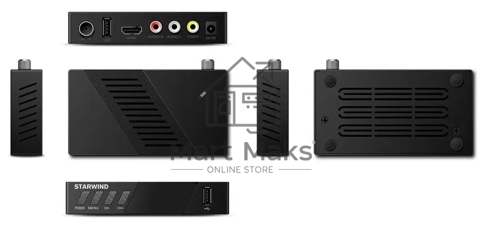 Ресивер DVB-T2 Starwind CT-140 черный