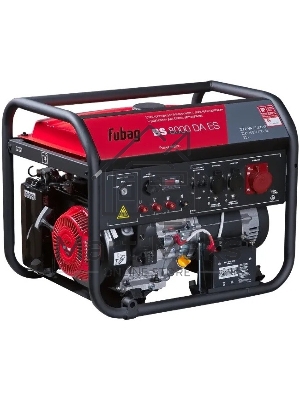 Генератор бензиновый FUBAG BS 8000 DA ES 641018 Мах мощность, (LTP), 9,5 кВА, Длительная мощность (COP), 7.5 кВт 25 бака л, объем 459 см, мощность 10,29/14 кВт/л.с., 230/400 В, 84 дБ (7 м), 102 Вес, кг