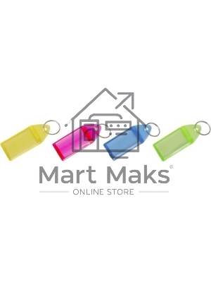 Бирка для ключей Silwerhof Daily инфо-окно ассорти, пластиковый пакет, 20 шт