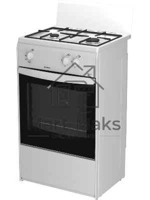 Плита газовая Darina 1AS GM 521 001 W белый/черный, конфорок 2 шт, духовка 45 л, 50 см x 85 см x 41 см
