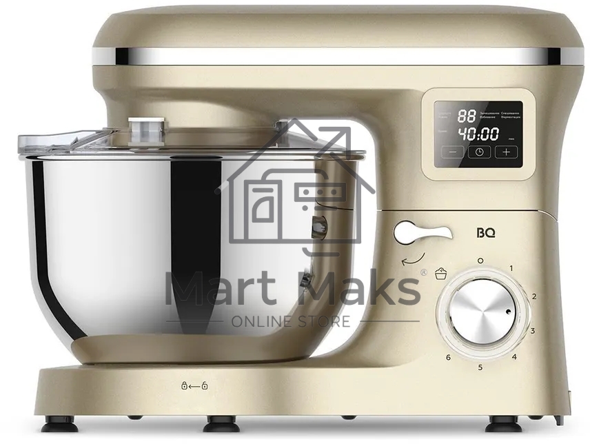 Планетарный миксер BQ MX640 Gold. Максимальная мощность 1600 Вт
