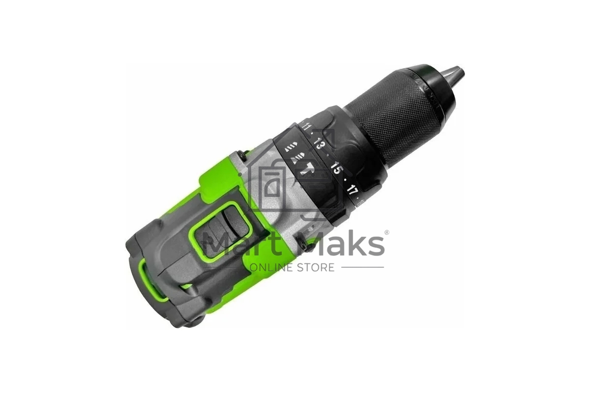Дрель-шуруповерт GREENWORKS GD24DD140, Аккумуляторная, 24В, Без АКБ и ЗУ