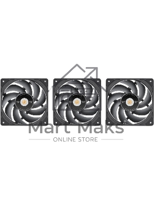 Вентилятор Thermaltake Toughfan EX14 Pro реверсивный 140x140x25mm черный 4-pin 31.6-34.1dB Ret (CL-F172-PL14BL-A)