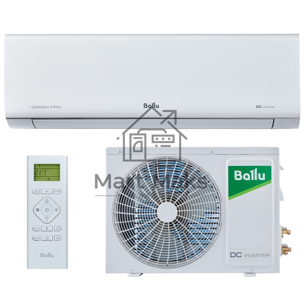 Блок наружный сплит-системы Ballu iGreen Pro DC BSAGI/out-12HN8_V4 инвертор, 11850 BTU, 33 м², охлаждение, обогрев, осушение
