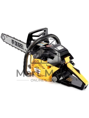 Пила цепная бензиновая Denzel DGS-5218, шина 45 см, 52см3, 3,5 л.с., шаг 0,325, паз 1,5 мм,