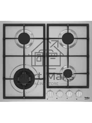 Встраиваемая газовая варочная поверхность Beko HIYG 64225 SXO нержавеющая сталь