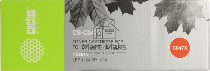 Картридж лазерный Cactus CS-C047X черный (4000 стр.) для Canon LBP112/LBP113W