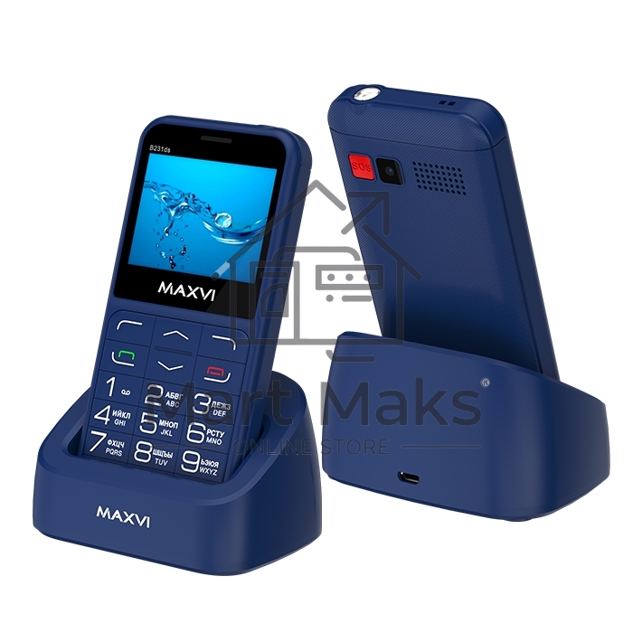 Мобильный телефон Maxvi B231ds синий