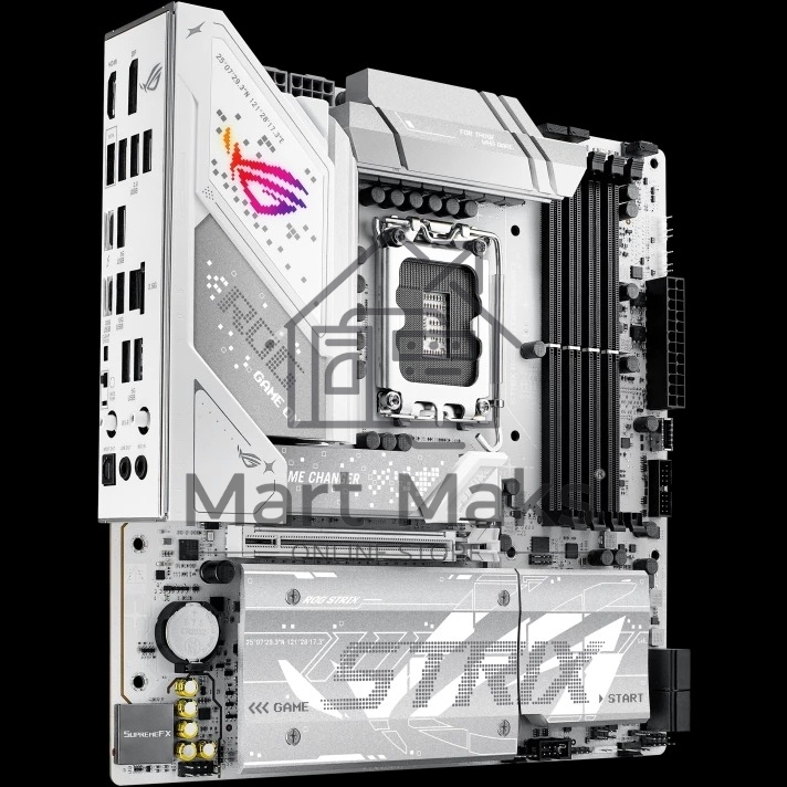 Материнская плата ASUS ROG STRIX B860-G GAMING WIFI, LGA 1851, Intel B860, 4xDDR5, 4xSATA, 4xM.2, 1xPCIe 5.0 x16, 1xDP, 1xHDMI, 1xThunderbolt 4, 1x 2.5Gb LAN, 1xUSB-C 20Gbps, 1xUSB-A 10Gbps, 3xUSB-A 5Gbps, 4xUSB-A 2.0, 2x3.5 мм, 7.1, mATX