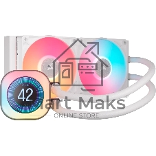 Система жидкостного охлаждения Water Cooling System Corsair iCUE LINK TITAN 240 RX LCD (240мм, белый, RGb/Fans: 2x120мм, 73.5CFM, 36dBA, 2100RPM/S: 1851, 1700, AM5, AM4)