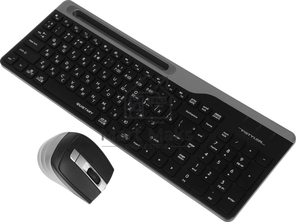 Комплект клавиатура+мышь A4Tech FStyler FB2535C беспроводной, USB + Bluetooth, 2000 DPI, черный