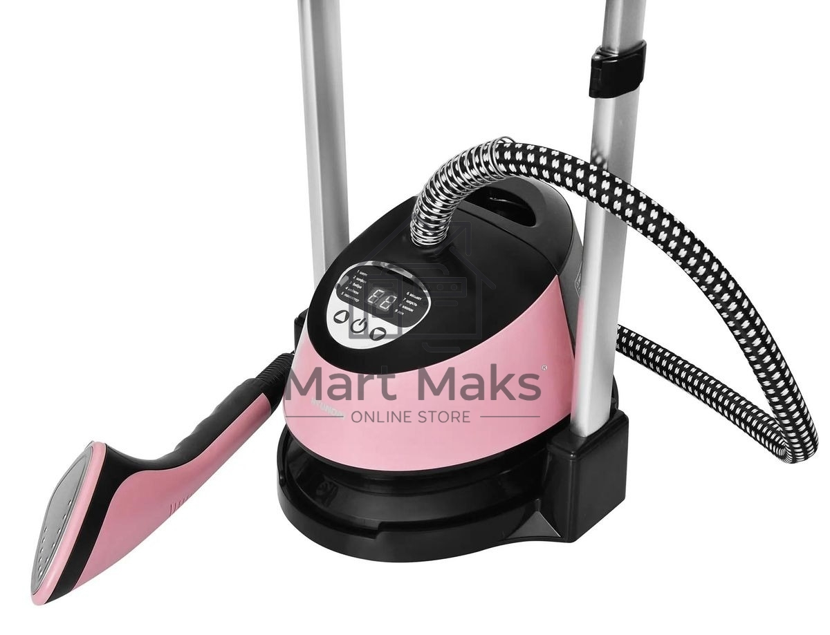 Отпариватель Hyundai H-US02543 розовый/черный, 1800 Вт, 40 г/мин, 1350 мл