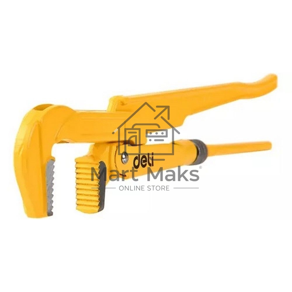 Трубный рычажный ключ №3 с прямыми губками Deli DL105167 560мм, раскрытие губок 0-67мм, сталь Cr-V