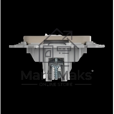 Розетка компьютерная RJ45 категория 5Е UTP РК5е-1-0-ФлЛ льняной FLITE