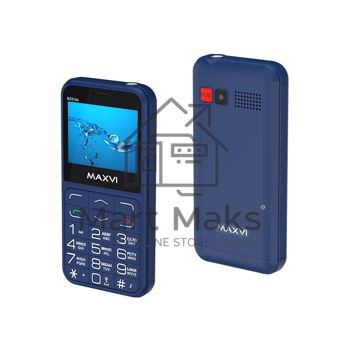 Мобильный телефон Maxvi B231ds синий