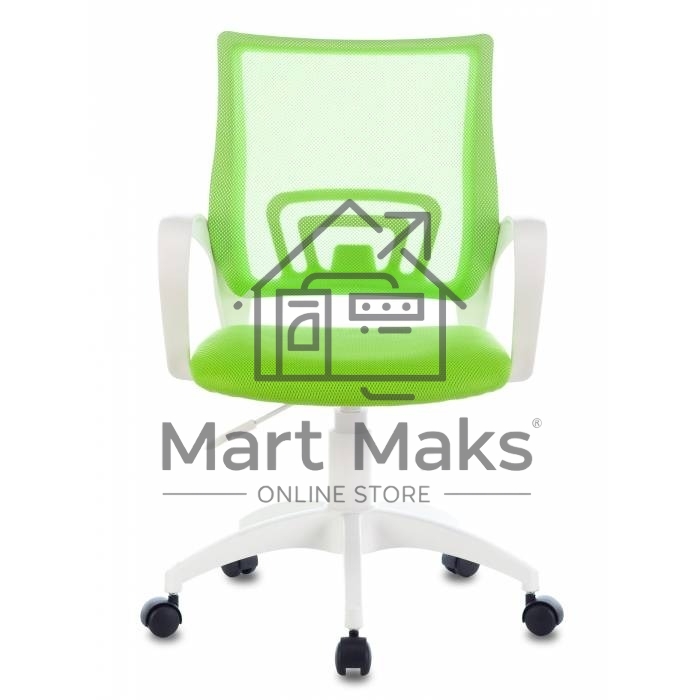 Кресло компьютерное Бюрократ CH-W695NLT TW-03A TW-18 салатовый, крестовина пластик, пластик белый