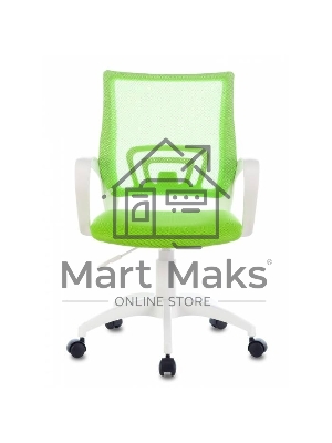 Кресло компьютерное Бюрократ CH-W695NLT TW-03A TW-18 салатовый, крестовина пластик, пластик белый