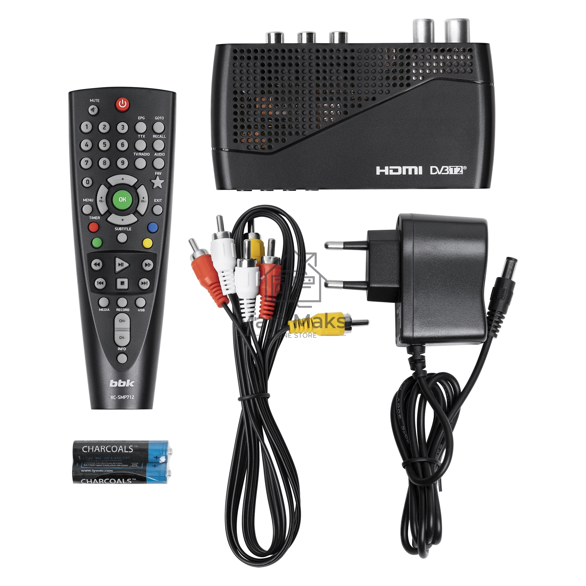 Приставка для цифрового ТВ BBK SMP028HDT2 черный, DVB-T2, DVB-T, HDMI, USB 2.0