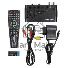 Приставка для цифрового ТВ BBK SMP028HDT2 черный, DVB-T2, DVB-T, HDMI, USB 2.0