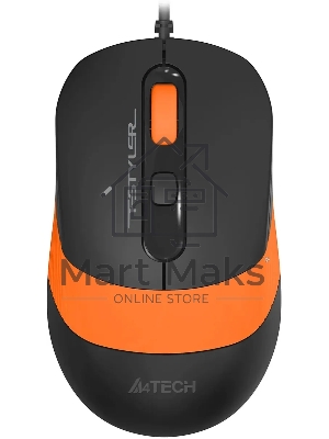 Мышь проводная A4Tech Fstyler FM10S черный/оранжевый, 1600 dpi, USB, кнопки - 4