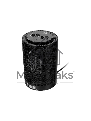 Тепловентилятор керамический Denzel DTFC-1200S, черный, 600/1200 Вт, 12 м2, 3 режима, термостат