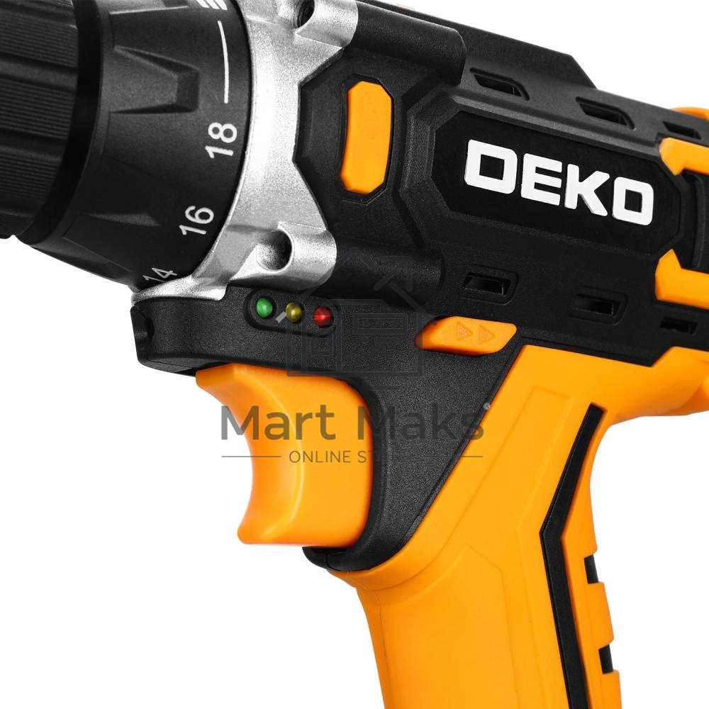 Аккумуляторная дрель-шуруповерт DEKO Banger 20V ONE +, 20В, 1x1.5Ач