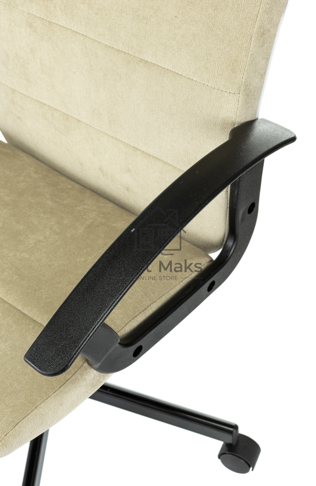 Кресло Бюрократ Triest Fabric песочный Light-21 крестов. металл черный