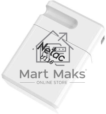 Флешка USB R/W  Netac U116 mini NT03U116N-032G-32WH USB3.2 32GB, up to 130MB/s белый