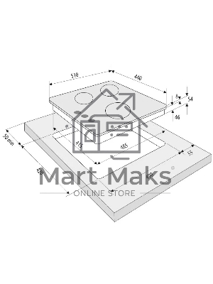 Газовая варочная панель Krona ALBERO 45 BL