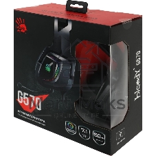 Гарнитура проводная с микрофоном A4Tech Bloody G570 черный/серый 2м мониторные USB оголовье (G570 USB/BLACK + GREY)