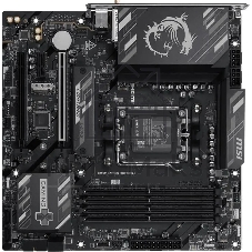 Материнская плата MSI B850M GAMING WIFI6E, AM5, AMD B850, 2xDDR5, 4xSATA, 2xM.2 (PCIe 5.0/4.0), 1xPCIe 4.0 x16, 1xPCIe x1, 1xHDMI, 1xDP, 1x2.5Gb LAN, Wi-Fi 6E, Bluetooth 5.3, 1xUSB-C 10Gbps, 3xUSB-A 10Gbps, 3xUSB-A 5Gbps, 2xUSB-A 2.0, 3x3.5 мм, 7.1, чёрный/серебристый, mATX