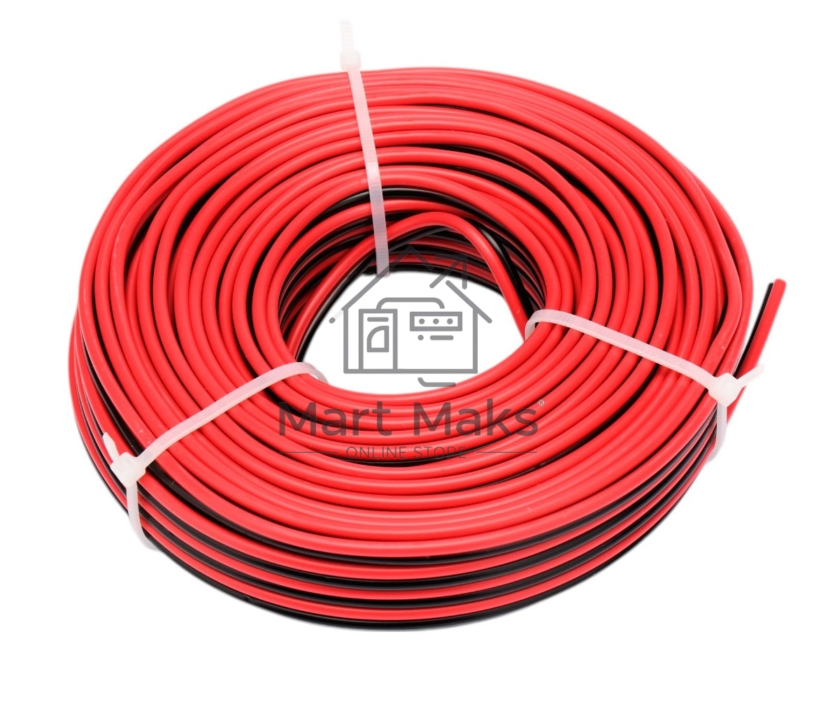 Акустический кабель Cablexpert CC-TC2Lx0.75-20M, 2x0.75мм2, 20м, черно-красный, пакет