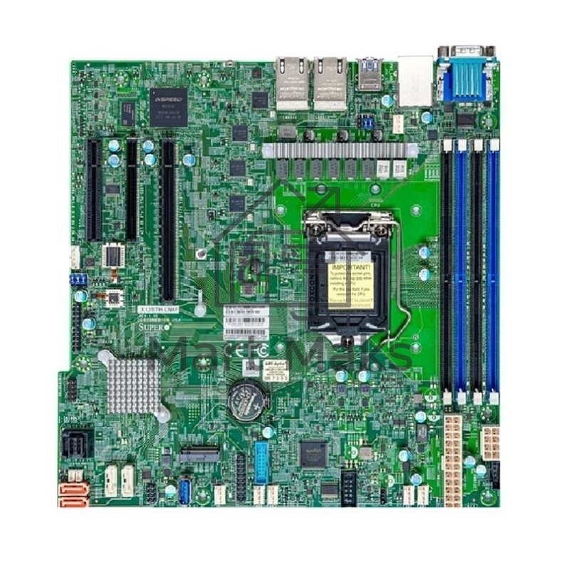 Материнская плата Supermicro X12STH-LN4F, LGA1200, Intel C256, 4xDDR4, 8xSATA, 1xM.2, 1xPCIe 4.0 x16, 2xPCIe 4.0 x4, 1xPCIe 3.0 x4, 1xVGA, 4x 1Gb LAN, 2xUSB 3.2 Gen1, 2xUSB 2.0, microATX