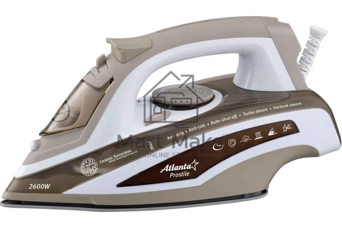Утюг Atlanta ATH-5573 (brown) с пароувлажнением
