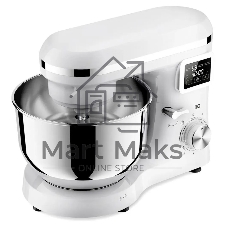 Планетарный миксер BQ MX640 White. Максимальная мощность 1600 Вт/Чаша из нержавеющей стали 6 л/Функция ферментации/Подогрев чаши до 40'C/Электронное управление/Металлические насадки в комплекте/Металлические шестерни/Двойная защита: от перегрева, от перегрузки/Защтная крышка от брызг/LED подсветка/Длина сетевого шнура 1 м