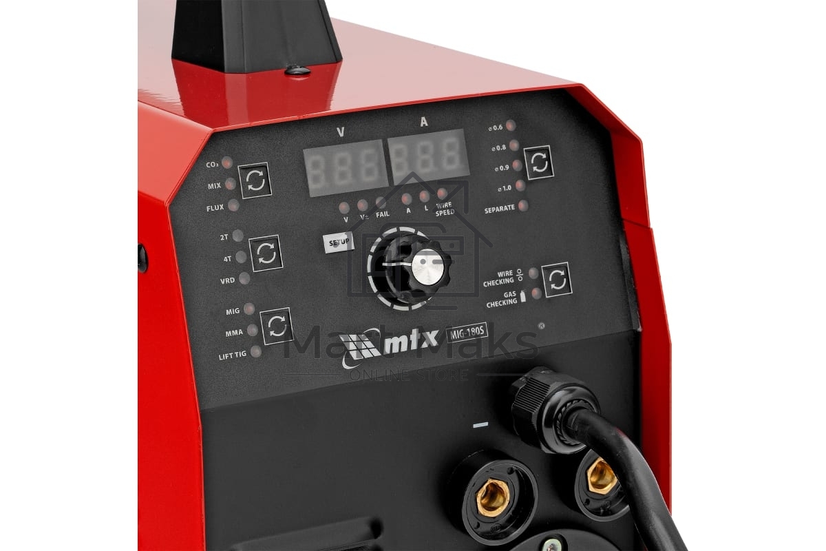 Аппарат инвертор. полуавтомат. cварки MIG-180S, 180A, ПВ 60%, катушка 5 кг MTX