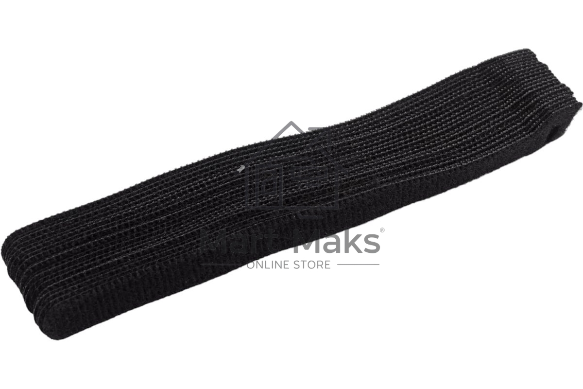 Хомут-липучка LANMASTER LAN-VCM180-BK, 180мм, 20шт, черный
