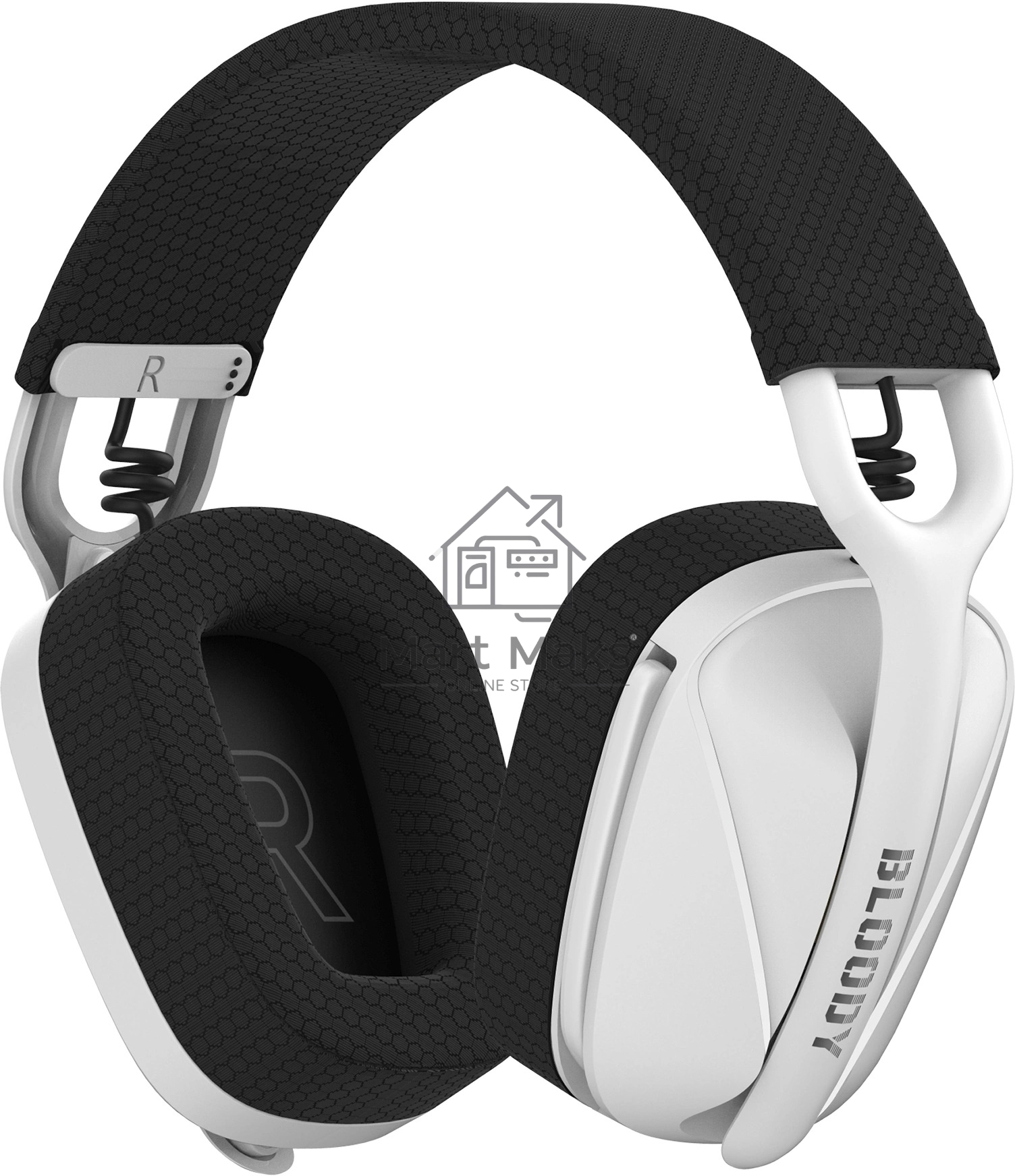 Наушники с микрофоном A4Tech Bloody GR280 Sports белый мониторные оголовье