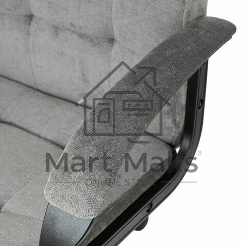 Кресло руководителя Бюрократ CH 002 Fabric Light-19 серый, крестов. пластик