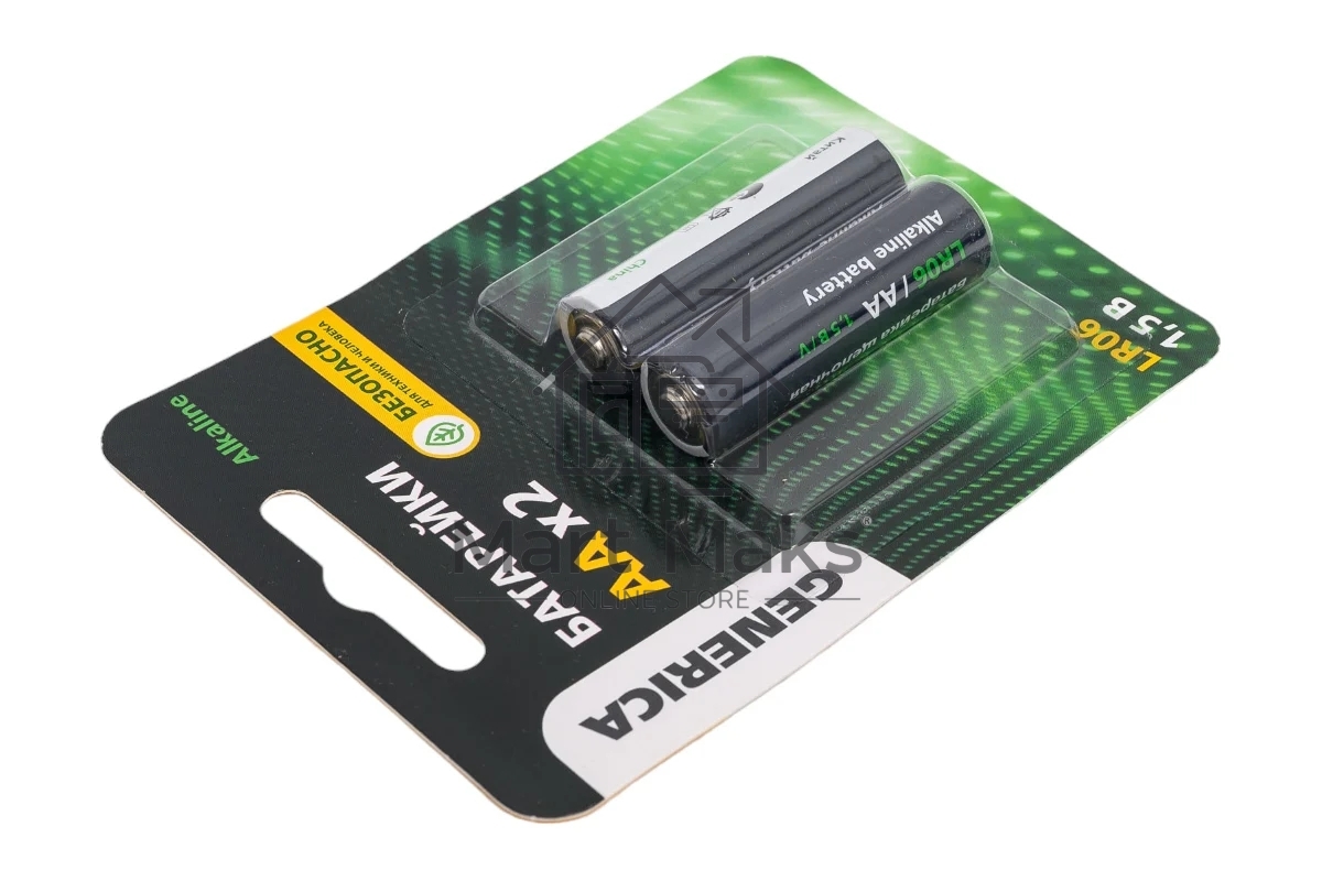 Батарейка щелочная Alkaline LR06/AA (2шт/блистер) GENERICA