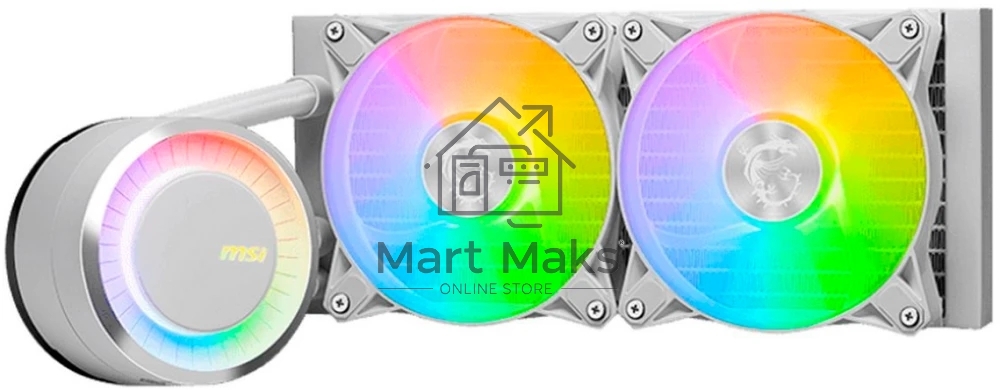 Система жидкостного охлаждения MSI MAG CORELIQUID E240 белый 120мм алюминий+медь 1800rpm 32.5db 4-pin 310W